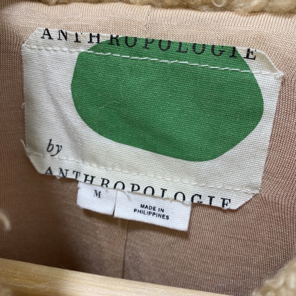 By Anthropologie Color Block Sherpa Jacket. Multicolor. Medium - Picture 7 of 11